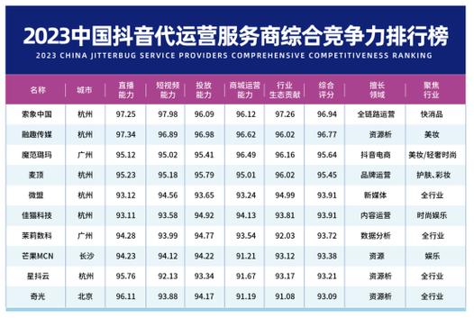 抖音代运营公司排名前十